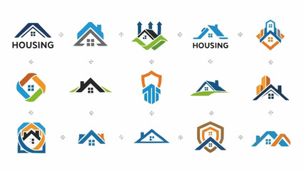 Collection of Real Estate and Housing Logo Designs for Branding.