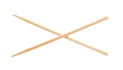 Two thin tan lines intersect forming an x shape in the center of the frame on a clean canvas solid white background and no background