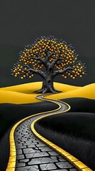 Obraz premium Road in the night I Wall Decor 