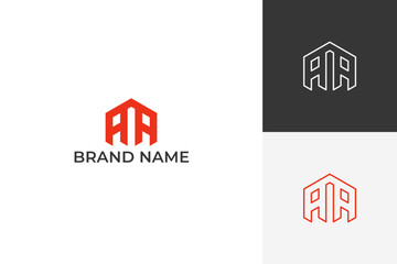 AA realestate Lettermark Logo Design Concept