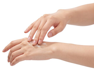 Woman Applying Moisturizing Cream on Hands: Self-Care Routine