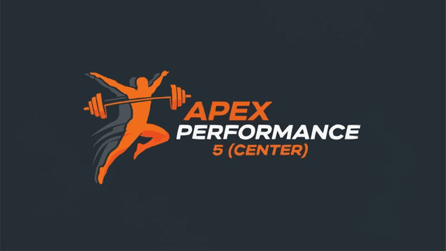 Apex Performance Center logo featuring a dynamic weightlifter silhouette. - Powered by Adobe
