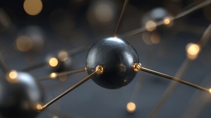 Abstract molecule network with glowing connections