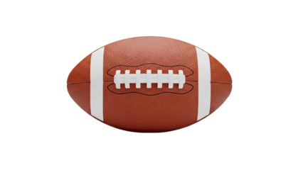 American Football on White Background