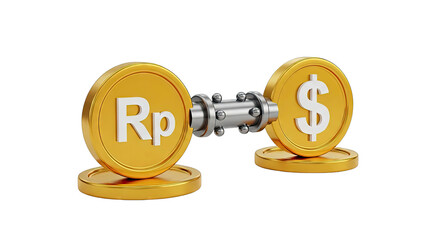 Currency Exchange Lock: Rupiah and Dollar Coins