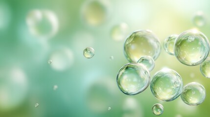 A background of glassy bubbles for concepts like innovation and growth, representing business development and transparent processes.