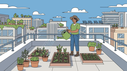 Urban rooftop gardening a sustainable solution for city living and fresh produce