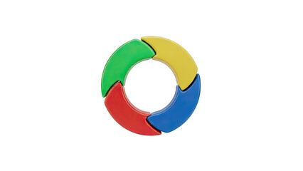 Colorful Circular Diagram with Four Segments