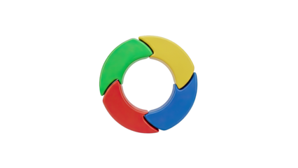 Colorful Circular Diagram with Four Segments
