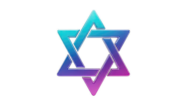 Gradient Star of David Symbol