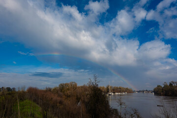 Winter Rainbow Over the Sacramento River