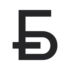 Vector financial symbol. Belarusian ruble sign. Icon, sticker and badges. Republic of Belarus. Economy and business