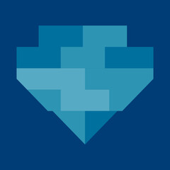 Obraz premium pixel art heart love symbol for digital gaming and retro design