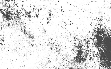 Black Ink Splat Grunge Background Featuring Messy Paint Drops and Artistic Texture.