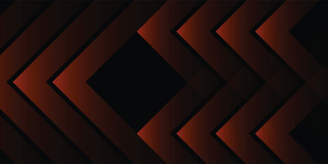 Abstract futuristic design dark black background with red arrow geometric 3D background overlap pattern layer on dark background. modern design