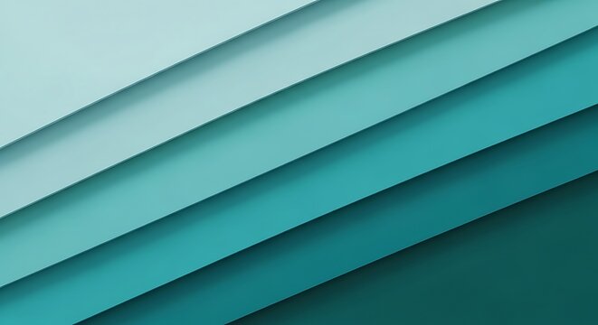 Minimalist teal layered background, diagonally inclined presentation style