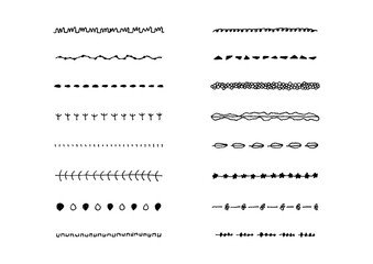 ナチュラルでシンプルな手描きのラインセット2