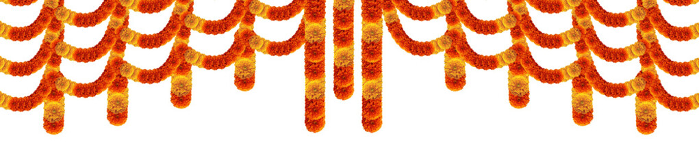 Marigold flowers hindu festive hanging design element