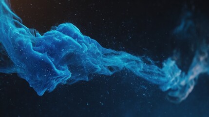 vibrant blue particles swirling in a mesmerizing pattern against a backdrop of a starlit sky creating a magical and futuristic atmosphere