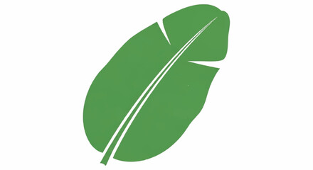 Vibrant Green Leaf Illustration with Smooth Texture for Natural and Organic Product Branding