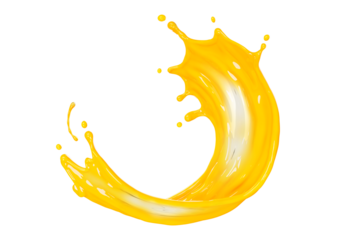 Orange juice splash with sliced oranges Vibrant Orange Juice Splash, Cut-out, Isolated on Transparent Background Fresh ripe slice of orange fruit with juice splash, isolated on transparent background.