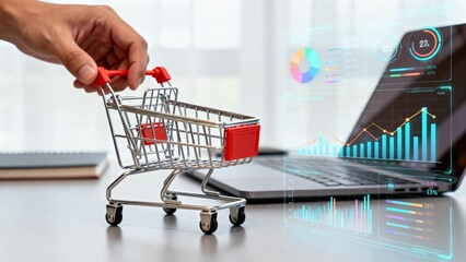 Mini shopping cart and digital analytics