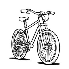 bicycle isolated on white background