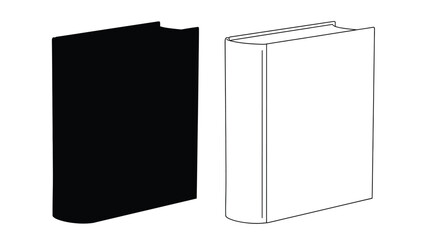 A contrasting depiction of an open and closed book a striking silhouette © Sogir