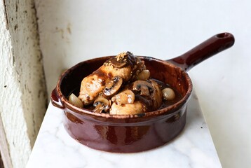 Healthy Homecooked Chicken and Mushroom Casserole: A Flavorful Recipe with Fresh Ingredients and Delicious Spices