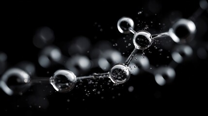 3D Molecular Structure Abstract Background.