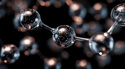 3D Molecular Structure Abstract Background.