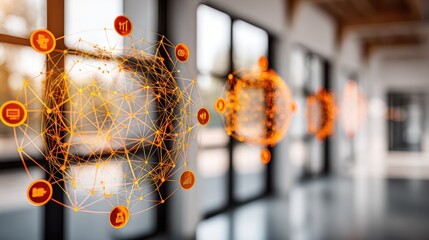 futuristic technology network glowing interconnected layers showcasing advanced systems and technology representing a cuttingedge futuristic digital world