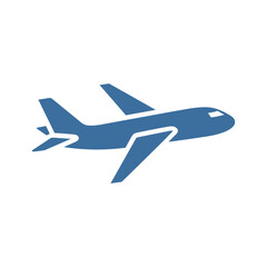 Blue airplane in flight Vector