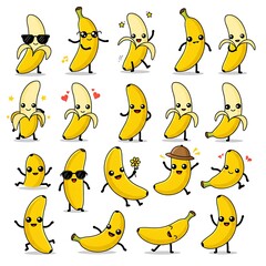 バナナの仲間たち：キュートなイラスト集