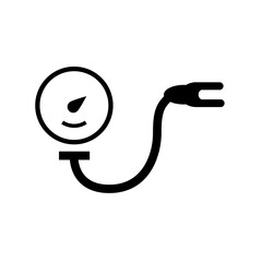 タイヤの空気圧計をモチーフにしたアイコン © nabe