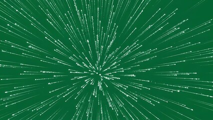 Green background with white streaks radiating from center lines radial