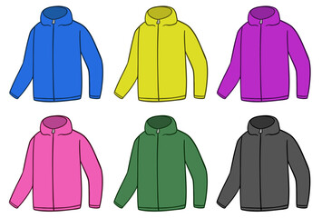 登山、アウトドア用ウインドブレイカー