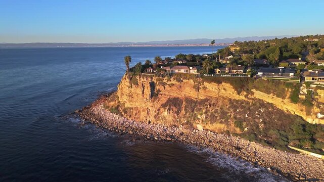 High aerial helix shot of SS Dominator Shipwreck sight