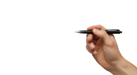 Gender-neutral hand holding black pen points at vibrant, glowing lightbulb word cloud (MENTAL HEALTH, WELLNESS) on transparent gradient, ample negative space, concept of mental health and holistic