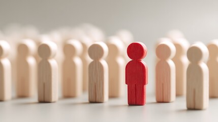 Red figure stands out from crowd