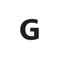 G letter silhouette vector flat illustration design.