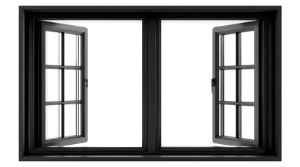 Modern black window design details