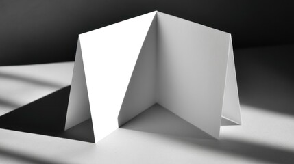 Folded white paper mockup