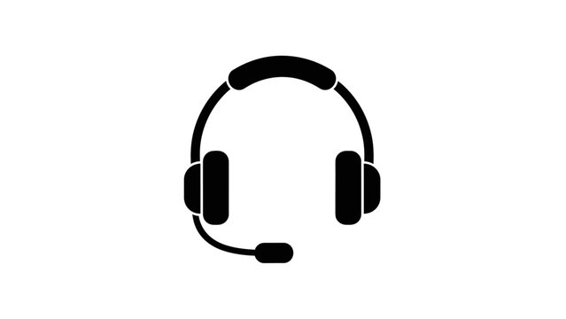 Customer service headset icon for support and communication