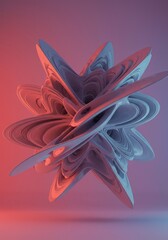 A complex abstract digital rendering showing volumetric distortion and chaotic structural decay in a bright environment with smooth surfaces ,liquid ,malleable ,process