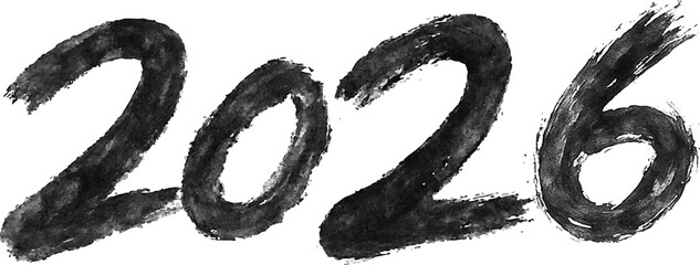 2026 Year of the Horse Chinese New Year Zodiac Black Ink Calligraphy