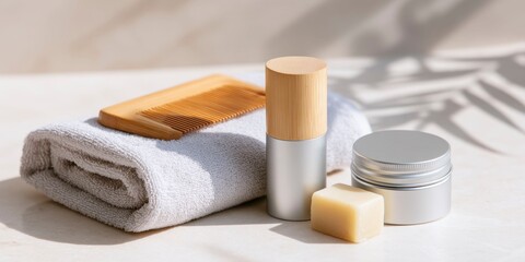 Aluminum container set with skincare bars