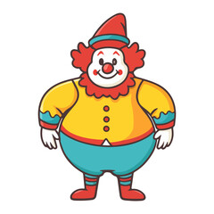 Obraz premium clown, april fool's day, full body, festival, vector, transparent background, costume, fun, person, funny, horror, isolated, circus
