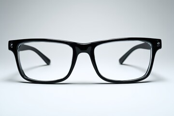 Black eyeglasses on white background (1)