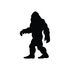 Fototapeta premium Big foot silhouette vector flat illustration design.
